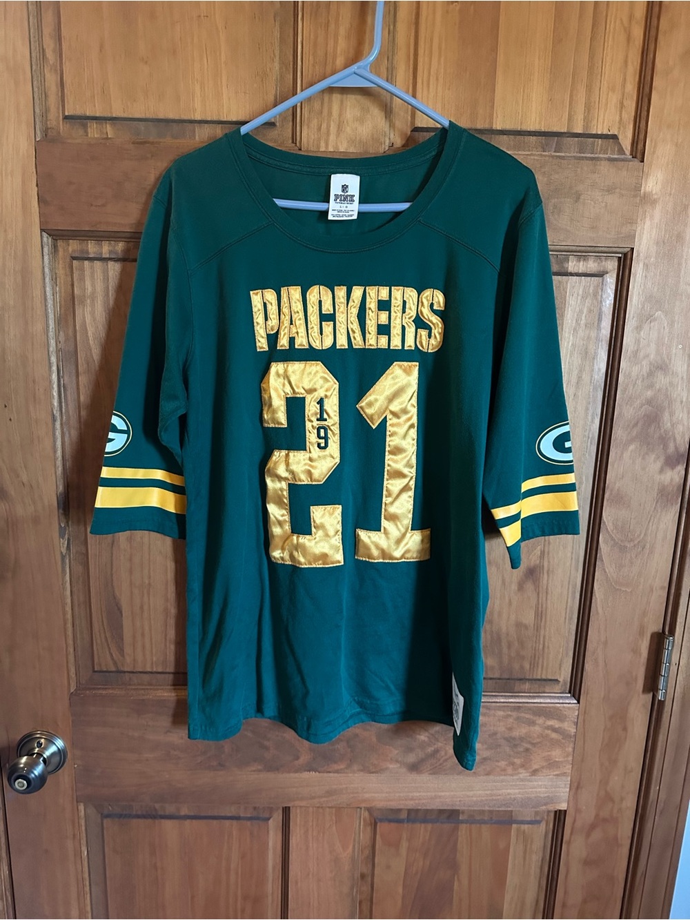 PINK Victoria's Secret Green Bay packers nfl Football jerseys Y2K Tee oversized